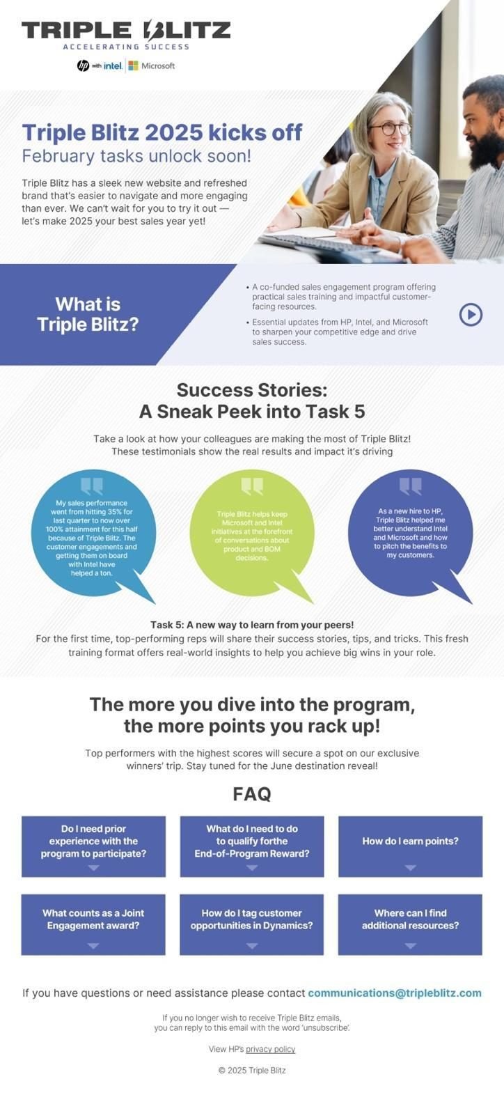 Triple Blitz newsletter: 2025 kicks off, February tasks unlock soon